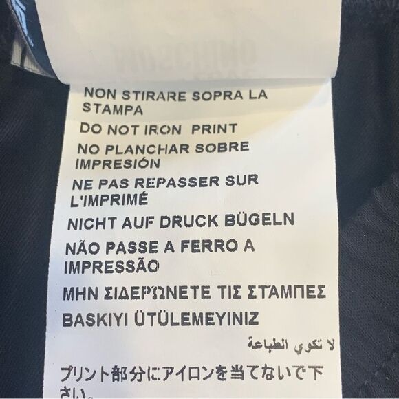 Love Moschino Black Pants Heart Logo Ankle Zippers Size 4 - Picture 12 of 14